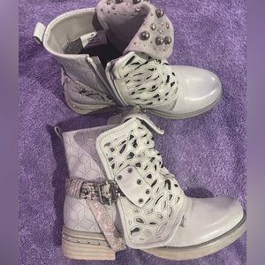 NWOB Gray combat boots
